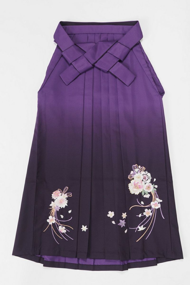 卒業式レンタル袴　紫　刺繍